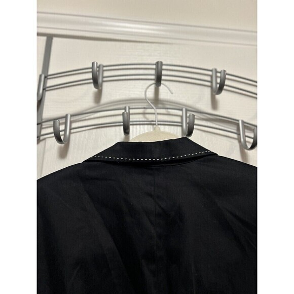Worthington Women's Notch Lapel Blazer  Jacket Black Size 14 NWT White Stitching - Picture 16 of 16